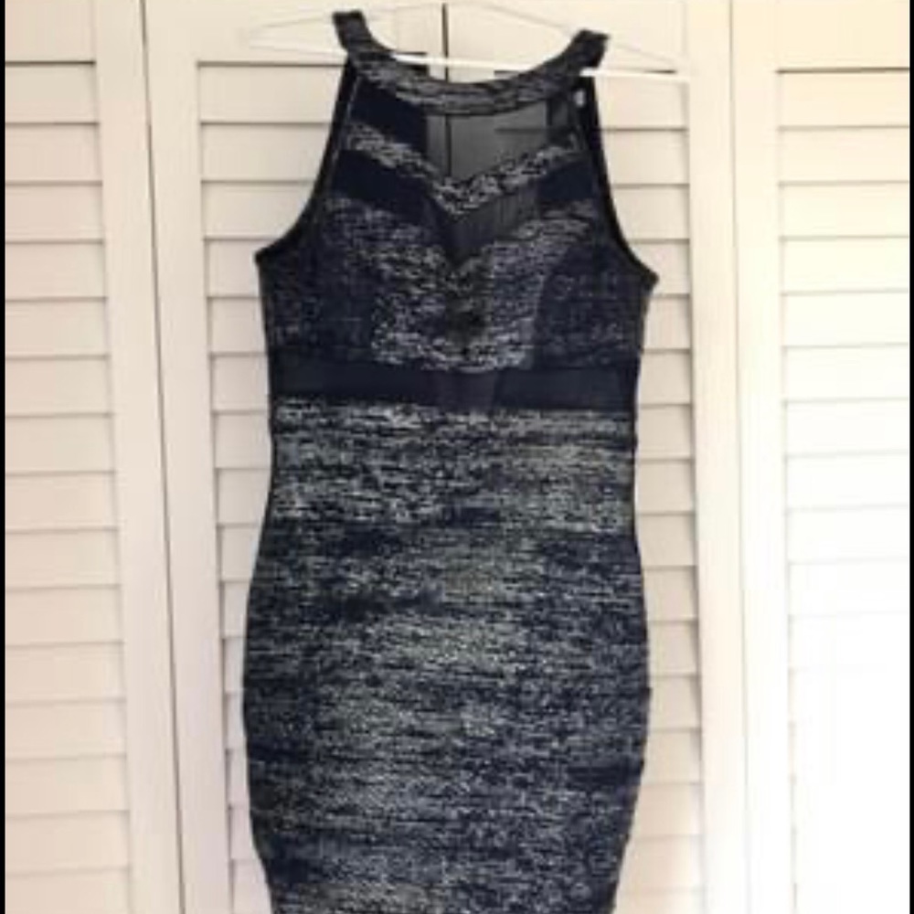 Navy Blue and silver dress